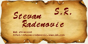 Stevan Radenović vizit kartica